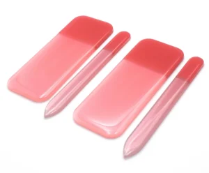 Tempered Glass & Silicone Soft Touch Nail File Buffer Shiner Custom Logo & Color Nail Art Polish File Kit