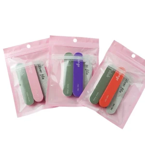 Three piece Set for Press on Nails Nail File Polishing Buffer Sponge Buffer