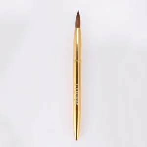 Top Quality Latest Fashion Sable Acrylic Nail Brush Kolinsky Gold Metal Handle Size 12 14 16 18