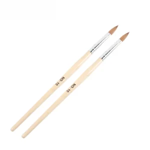 Top Quality Nail Brush Customized Size Round Crimped Acrylic Nail Brush 100% Pure Kolinsky Nail Tools With for Manicure