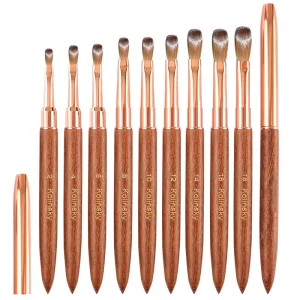 Top Quality Wood Handle Germany Kolinsky Nail Brushes Professional Sable Nail Brush for Acrylic