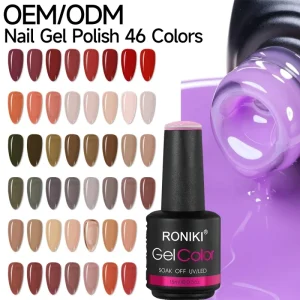 Top Ranking Mixed Colors Soak Off Nail Gel Polish 15ml High Color Saturation Smooth Application Private Label Available