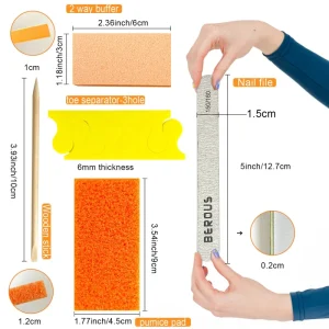 Top Sales 200 Sets Case 60 Cases Pallet Disposable 5 Pcs Orange Pedicure and Manicure Kits Wholesales