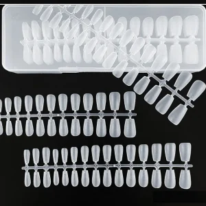 Transparent False Nails Handmade Press on Nails Soft Gel Full Cover Coffin Artificial Soft Gel Nail Tips