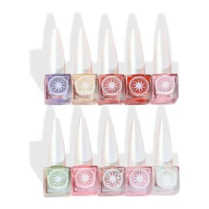 Transparent Nude Girls Flormar Breathable Natural Holographic Non Toxic Semipermanent Jelly Glitter Nail Polish