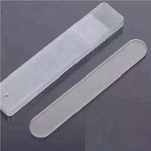 Transparent Round Tip Glass Nail Art Shine with Plastic Case Nano Beauty Manicure Nail Polish Files