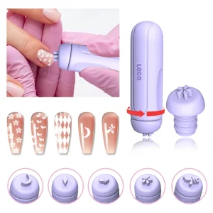 Trending Product Woman Nail DIY Tool 5pcs Set Reusable Nail Pattern Tools Beginner Friendly Silicone Nail Art Stamps