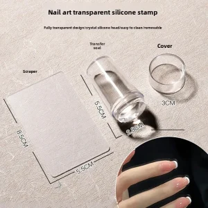 Trendy French Print Template Silicone Butterfly Nail Art Stamping Double Ended Stamper Easy Apply Innovative French Manicure
