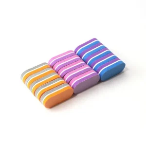 Two Colors Colorful Mini Nail Buffer Double Sided 100 150 180 240 Grit Customized Logo Sponge File Professional Nail Art Tools