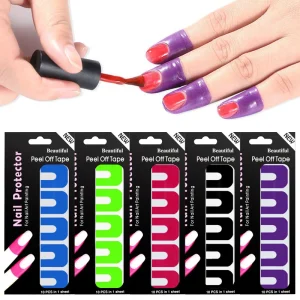U shape Nail Polish Spill proof Protector Stickers Disposable Soft Nail Polish Anti overflow Tapes