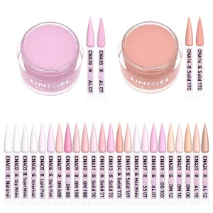 UNIGEL Salon Custom 24 Colors Chrome Acrylic Nail Powder 3in1 Acrylic Dipping Powder Set Fast Dry Non Toxic OEM ODM