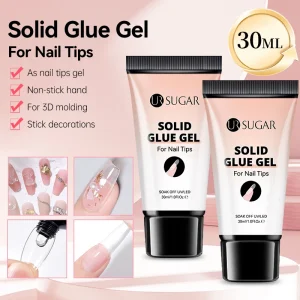 UR SUGAR 30ml Factory Clear Strong Bond Nail Tips Glue Gel Non Sticky Dropper Solid Nail Glue for Acrylic Fake Nails