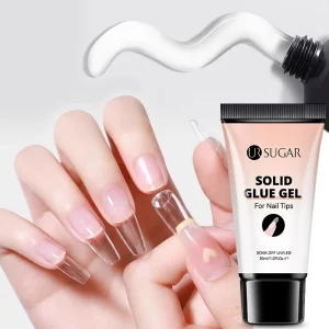 UR SUGAR 30ml New Upgraded Non Stick Hands Solid Tips Glue Gel 30 Days Long Lasting Elastic Nail Glue For Press On Nails