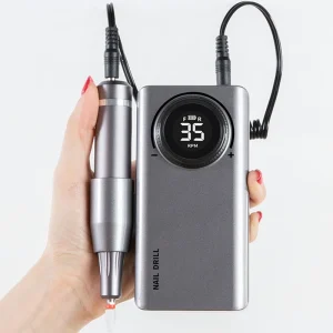 UV-201 35000RPM Rechargeable Manicure Pedicure Portable Nail Gel Polish Milling Drill Machine with LCD Display