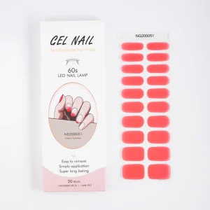 UV Gel Nail Stickers Long Lasting Semi Cured Nail Wraps with New Arrival French Style 2D & 3D Gel Nail Wraps UV Lamp