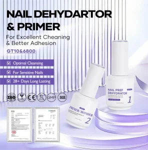 UV Gel Non Toxic Hema Free Top Coat Primer with Dehydrator and Air Dry Function for Nail Art