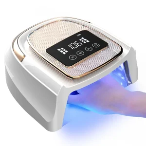 UV LED Nail Lamp Rechargeable Battery Cordless Use Diamond Display Supports All Gel Polishes