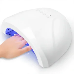 UV LED Nail Lamp and Gel Light for Nail Polish Drying with 3 Timers White