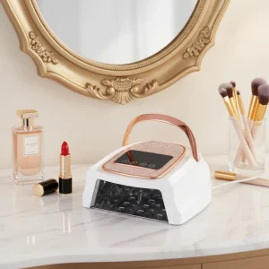 UV LED Nail Lamp with Rechargeable Battery Cordless Use and Diamond Display for All Gel Polish Brands