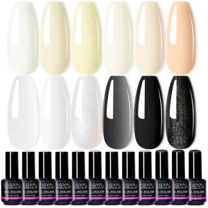 UV Nail Polish in Black White Long lasting Non Toxic Custom Logo Options New Trends in Nail Paint