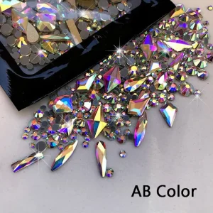 Ultra Flash Black Rhinestones Special Shaped Flat Bottomed Animal Style 3D Bling Bling Diamonds Nail Art Face Stickers Manicure