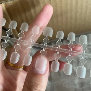 Ultra-thin Seamless Minimalist Childrens Wearable Nail Tips Short Style Assorted Sizes Solid Color Starry Sky Pattern300