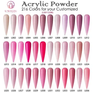 Unigel Custom Logo Acrylic Nail Powder Set OEM Acrylic Dipping Powder Nail Art Dip Powder