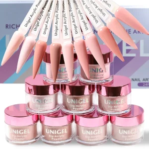Unigel Nude Nail Powder Dipping EMA Acrylic Nail Powder Easy Molding Acrylic Powder