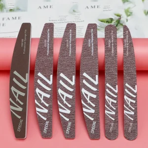 Upgraded Zebra Red Professional Manicurist Double Sided Straight Sandpaper Nail File Sponge Wear Resistant Reusable