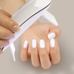 Uv Gel Hot Non Toxic New Semi Cured Gel Strips Colorful Solid Designs Gel Nail Polish Wraps with Uv Lamp