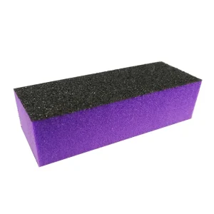 VW NB 010 3 Way EVA 100 180 Grit Custom Logo Nail Art Gel Polish Buffer Block with Brush Mini Nail File