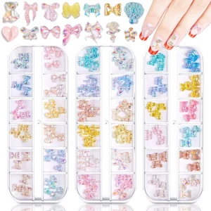 Valentines Day 3D Cartoon Pattern Acrylic Nail Decor Nail Accessories Rhinestone Nail Art Decoration