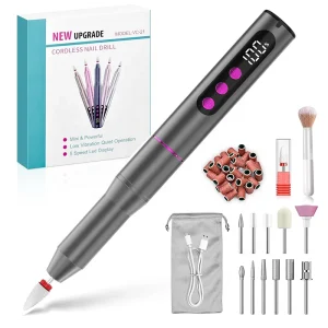 Vantrend Beauty 35000RPM Portable Nail Drill Aluminum Pen Shape USB Rechargeable Brushed Motor Electric Nail File Nail