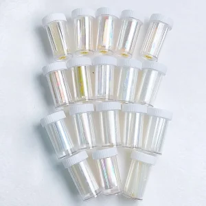 Various Designs Bottle Holographic Nail Transfer Sticker Aurora Nail Transfer Foil Shiny Transfer Foil Sticker Decals