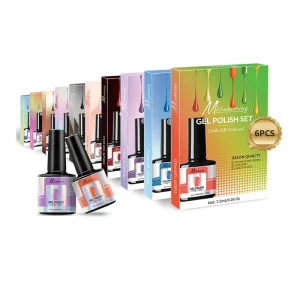 Vegan 7.5ml Gel Polish Set 6Pcs set Season Popular Color French Style Private Label Nail Polish Glue