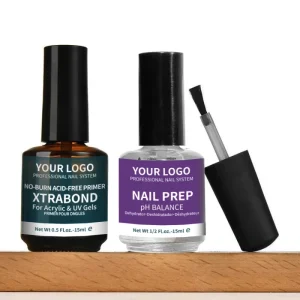 Vegan Nail Primer UV Gel Balancing PH Nail Prep Dehydrator No Acid Free Base Coat for Acrylic Powder