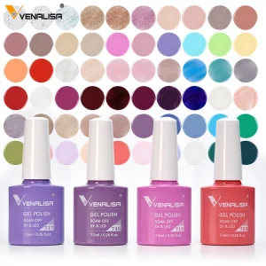 Venalisa UV LED Soak Off 60 Colors Gel Nail Polish OEM ODM Private Label Nail Polish Lacquer Varnish