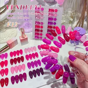 Vendeeni Sparkle Collection UV LED Gel OEM ODM Nail Polish Nails Salon Professional Products Nail Supplier Gel Nail Polish