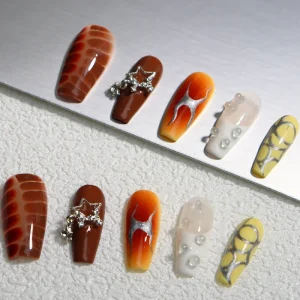 Vendor Custom Logo Acrylic False Nail Artificial Fingernails Private Label False Nails Handmade Press on Nails