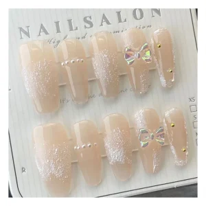 Vendor Luxury False Artificial Fingernail Acrylic Private Label Press on Chinese Nails With Glue