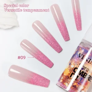 Vinimay Factory 12 Color Disco Nail Spray Powder Easy to Press Out Nail Acrylic Glitter Powder for Nail Art Powder