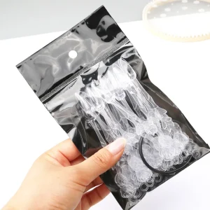 Vintage Coffin Square Stiletto Oval Shape Nail Art Polish Display Tips 24 PCS Clear Nail Swatch Sticks with Ring