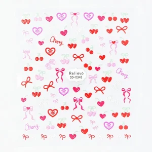Vivid Patterned Waterproof 5D Nail Art Decals for Nail Studio and Festival Manicure Design Creation