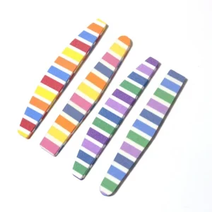 Washable Disinfectable Double Sided Emery Nail Buffer 80 100 150 180 240 Grit Professional Salon Reusable Flexible Nail File