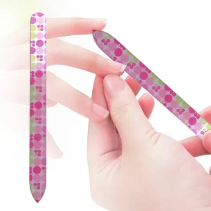 Washable Double Sided Glass Pink Nail Buffer Files Polishing Mini Professional Nail File