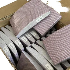 Washable Emery Boards Nail Buffering Files 100/180 Grit Manicure Pedicure Half Moon Nail Files Professional Manicure Tools