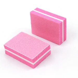 Washable High Quality Mini Pink EVA Foam Nail Buffer Block Disposable Double Sided Sponge Nail File for Manicure Tools