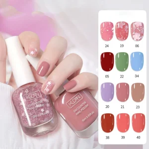 Water Based Tear Off Nail Polish Tasteless No Bake Quick Drying Peelable Transparent Bright Base Oil Nail Salon