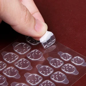 Waterproof Double-sided Adhesive Nail Stickers With Environmental Protection Clear Nail DIY Jelly Glue Stickers