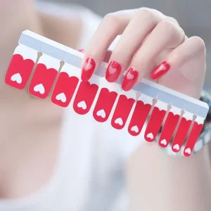 Waterproof Heart Shape 3D BPA Free Nail Polish Nail Art Korea Style Solid Color Nail Sticker